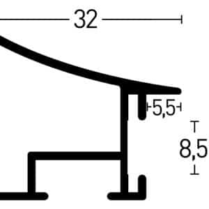 Alternative view of Profil 225 Borstad bärnsten natur
