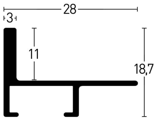 Profil 230 Eloxal svart matt 1 - Bild 2