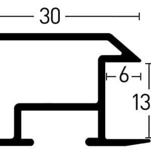 Alternative view of Profil 262 Eloxal svart blank
