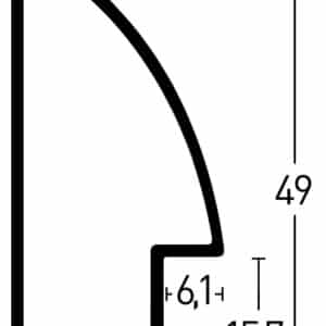 Alternative view of Profil 281 Kontrastgrå blank