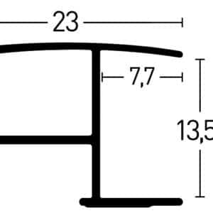 Profil 62 Eloxal svart blank