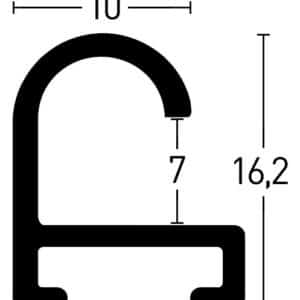 Alternative view of Profil 7 Silver matt