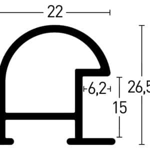 Profil 75 Guld blank
