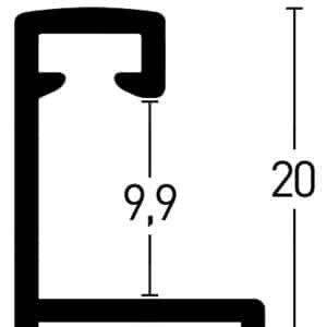 Alternative view of Profil 8 Eloxal svart blank